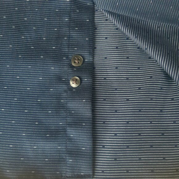 ⚡️BUY 3 for $55⚡️ Calvin Klein SZ 15.5 Men's Blue Non Iron Button Up Shirt - Picture 7 of 12